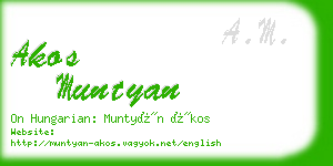 akos muntyan business card